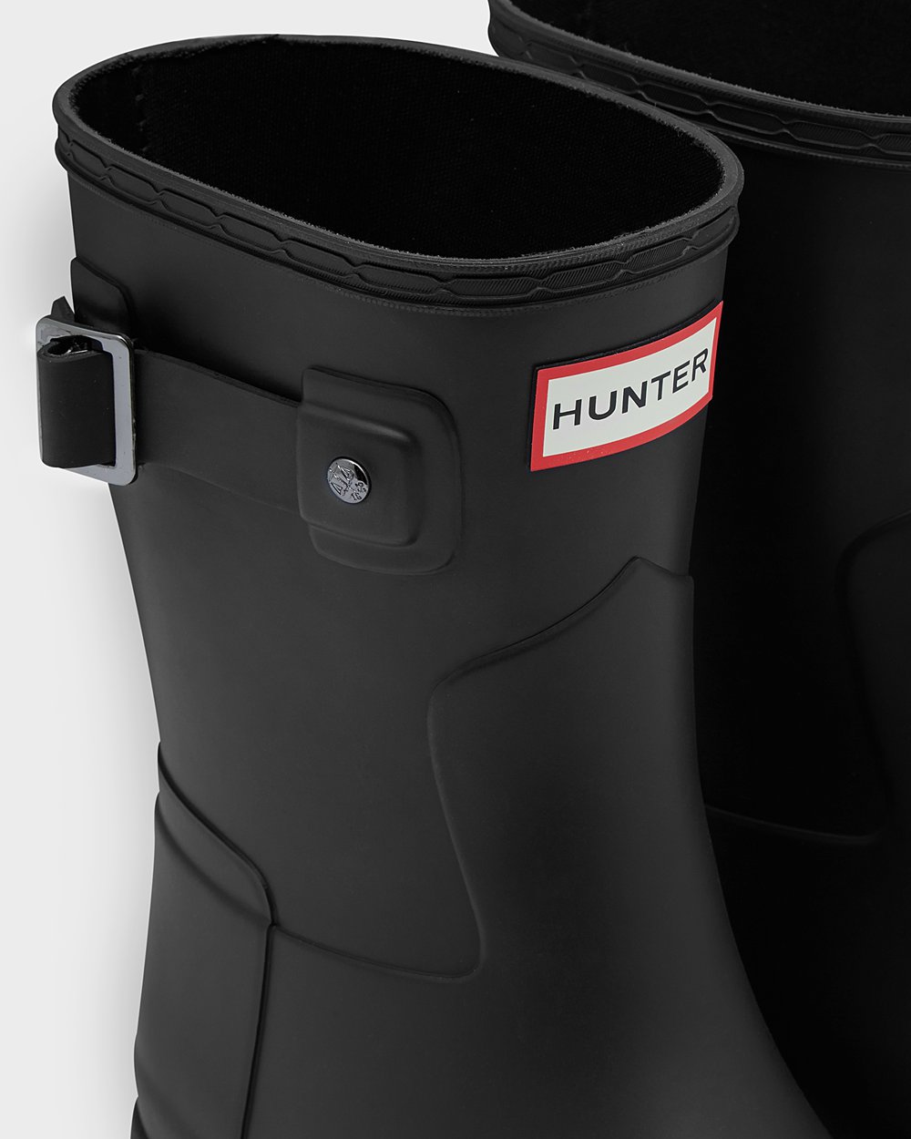 Womens Hunter Short Rain Boots Black - Refined Slim Fit - 0786539-TR